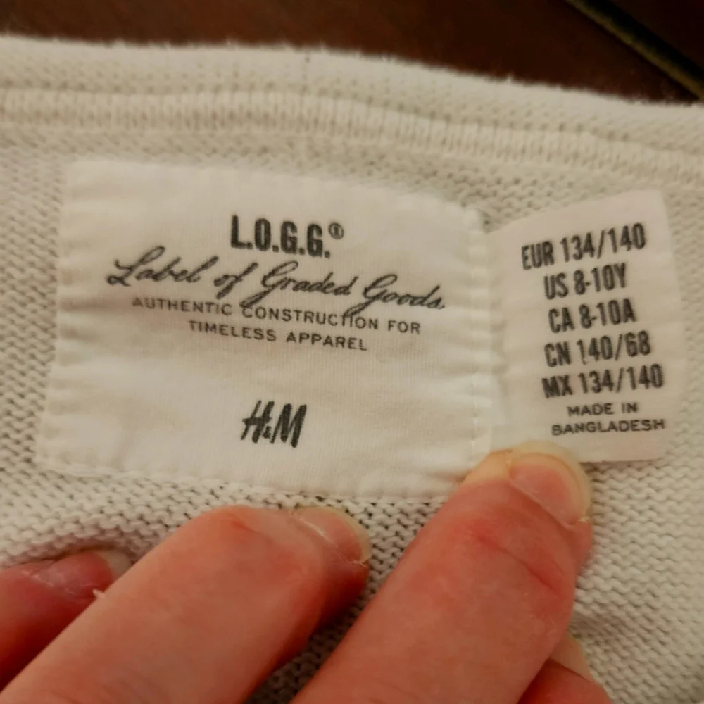 H&M Kids Navy and White Striped Sweater